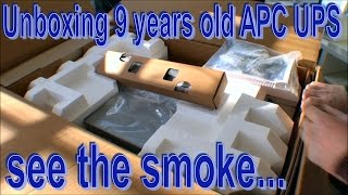 Unboxing a 9 year old APC UPS see the smoke  158 [upl. by Bergin]