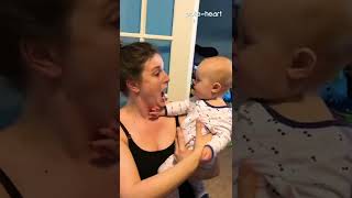 Adorable baby smothers mom in kisses  Shorts [upl. by Rowena958]