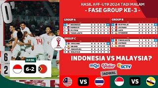 Hasil Piala AFF U19 2024 Hari Ini  Indonesia VS Timor Leste  Klasemen Piala AFF U19 2024 Terbaru [upl. by Johathan]