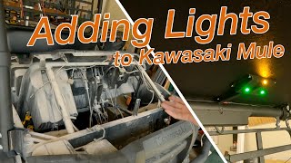 Removing the hood on Kawasaki Mule SX  Adding Accessory Lights 40 [upl. by Telford]