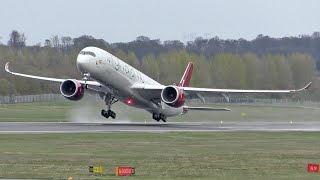 Virgin Atlantic A3501000 GVNVR landing and departing Edinburgh Airport [upl. by Atival418]