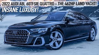 INSANE LUXURY DETAILS OF THE NEW 2022 AUDI A8L 60TFSIE QUATTRO  462HP700NM  FACELIFT D55 GEN [upl. by Selina272]