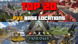 ARK Fjordur  TOP 20 BEST PVE Base Locations [upl. by Filberto]