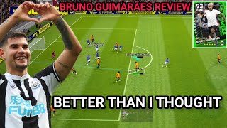 95 Rated POTW Bruno Guimaraes Is More Than An Orchestrator  Review  eFootball 2023 Mobile [upl. by Yllatan812]