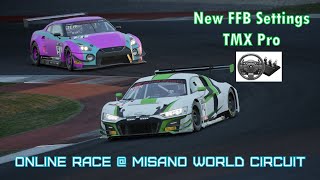 Assetto Corsa Competizione Thrustmaster TMX Pro FFB Settings  Online Race  Misano World Circuit [upl. by Attenaz]