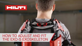 Hilti EXOS Exoskeleton designed for overhead work  how to adjust and fit [upl. by Burnard69]