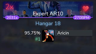 84⭐270BPM Live Aricin  Megadeth  Hangar 18 Expert AR10 9575 1 💖 2❌  osu [upl. by Nautna]