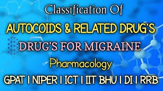 DRUGS FOR MIGRAINE  PHARMACOLOGY  GPAT NIPER RRB DI ESIC pharmacy gpat niper [upl. by Snoddy419]