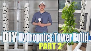 DIY Hydroponics  Aeroponics Garden Tower Build  Part 2  4 Tower Build [upl. by Boothman]