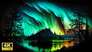 Watch The Aurora Borealis amp The Northern Lights in 4K Video Ultra HD with Relaxing Music [upl. by Ahsienor749]