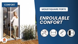 Moustiquaire enroulable pour porte confort  installation et montage [upl. by Aronle266]