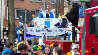 Rosenmontagszug in Aachen Wagen der KG Ru Eder Jonge 1952 [upl. by Cockburn]