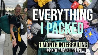 Everything I Packed for Month Of Interrailing Solo Only 40L Rucksack [upl. by Carlye]