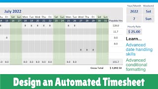 How to Create an Automated Timesheet [upl. by Llemhar]