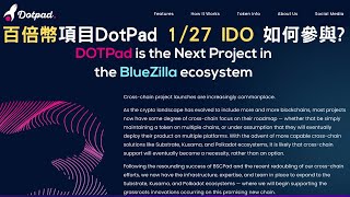 127 百倍幣項目DotPad IDO 如何參與BlueZilla發射平台怎麼選 BSCPad Gamezone MetaVpad 平台規則介紹 [upl. by Haridan374]