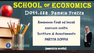 Rimanenze finali ed iniziali esercizio svolto scritture di assestamento partita doppia maturità [upl. by Ailene696]