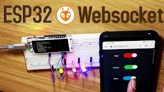 Esp32  Using websocket to control three LED  PlatformIO [upl. by Tohcnarf]