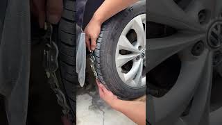 Easy to install car stainless steel ice breaking snow chains [upl. by Nuahsyar]