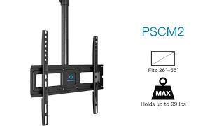 PSTVS05 Table Top TV Stand for 3247 Inch TVs with Security Wire  PERLESMITH [upl. by Margette981]