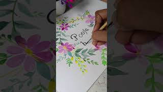 quotFloral Lettering Art in Bloomquot🪻🌹 🌸FloralCalligraphy flowers LetteringDesigns ytshorts viral [upl. by Hebert]