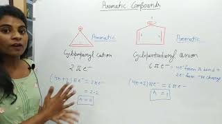 Organic chemistry Aromatic compounds Cyclopropenyl cation and cyclopentadienyl anion examples [upl. by Akcinahs]