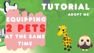 YOU CAN NOW EQUIP 2 PETS IN ADOPT ME 🤩  Tutorial on how to equip 2 pets at the same time [upl. by Darsey786]