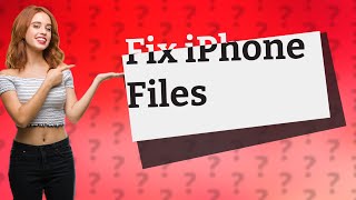 How do I fix corrupted files on my iPhone [upl. by Ynaittirb]