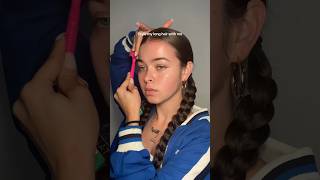 Pigtail braids 🎀🫶🏻 hairstyle hairstyleinspo hairvlog longhair hairtutorial hairinspo [upl. by Lindholm]