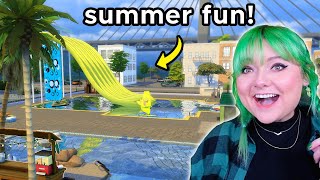 i built an entire waterpark in the sims 4 [upl. by Oalsecnew334]