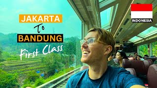 Riding 28 Luxury PANORAMIC train Jakarta to Bandung 🇮🇩 [upl. by Finkelstein321]