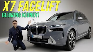 new BMW X7 facelift PREMIERE  how this top luxury SUV now literally shines 💡 2023 2022 [upl. by Kirsti]