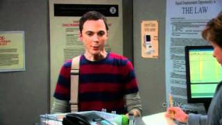 The Big Bang Theory S03E14 employment office scene [upl. by Lleunamme326]