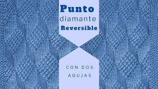 №12🔷 punto REVERSIBLE 🔷 para mantas colchas bufandas 🔷 solo p del derecho y reves 🔷 dos agujas [upl. by Khosrow]