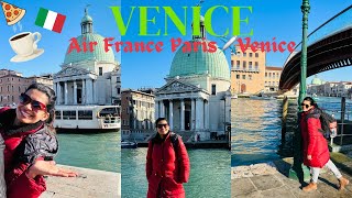 Venice Italy Travel Vlog  Air France Economy Paris Venice ✈️ [upl. by Ecneret193]