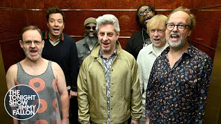 Jimmy The Roots and Phish in An Elevator Cold Open  The Tonight Show Starring Jimmy Fallon [upl. by Nerty802]