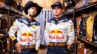 Daniel Ricciardo and Max Verstappen DRESS to IMPRESS 🤠 [upl. by Noemis]