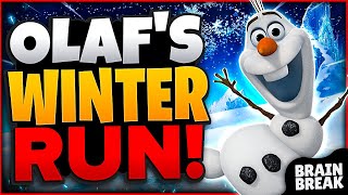 Olafs Winter Run  A Winter Brain Break Activity  Christmas Games For Kids  GoNoodle Games [upl. by Rivy537]