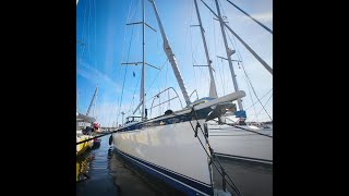 New Hallberg Rassy 44  A quick look inside of this beautiful yacht [upl. by Westley]