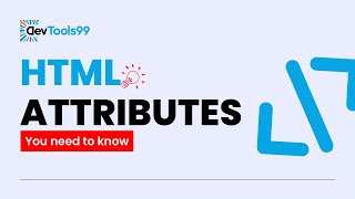 HTML Attributes You need to know devtools99 html programming coding webdevelopment education [upl. by Arised]