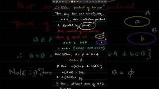 Relations Maths 11 ncert I Cartesian Product of two sets I shortsmath shortmathsvideo mathshorts [upl. by Persas]