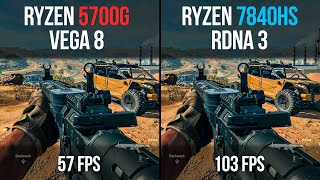 Ryzen 5700G Vega 8 vs Ryzen 7840HS Radeon 780M  How big is the difference [upl. by Bernadette209]