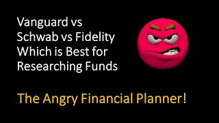 Schwab vs Fidelity vs Vanguard Which is Best for Researching Mutual Funds [upl. by Adirem665]