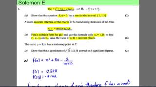 Core 3  Numerical Methods  Solomon Paper E  Q3 [upl. by Ellebana]