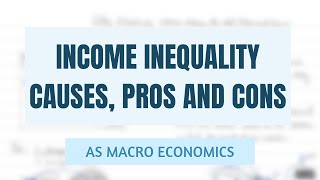 Income Inequality  Causes And Pros amp Cons [upl. by Ennagroeg]