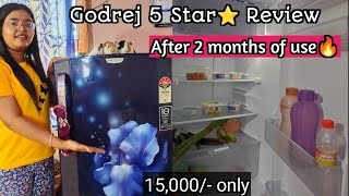 Godrej 180L 5 Star⭐ Refrigerator Review After 2 months of use😱  Amazing Fridge  Best brand ❤ [upl. by Rasure]