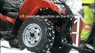 Install amp Removal of a WARN PROVANTAGE Plow System on a Honda Rancher TRX420FMD [upl. by Trimble]