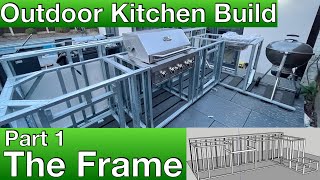 DIY Outdoor Kitchen Build with Concrete Countertop UK  Part 1  The Frame [upl. by Trembly230]