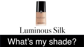 Find Your Shade  Armani Luminous Silk Foundation [upl. by Ardis45]