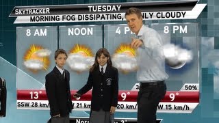 Kids learn how to be a meteorologist at Global News [upl. by Ceporah]