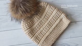 Winter Beanie Crochet Pattern [upl. by Aizan]